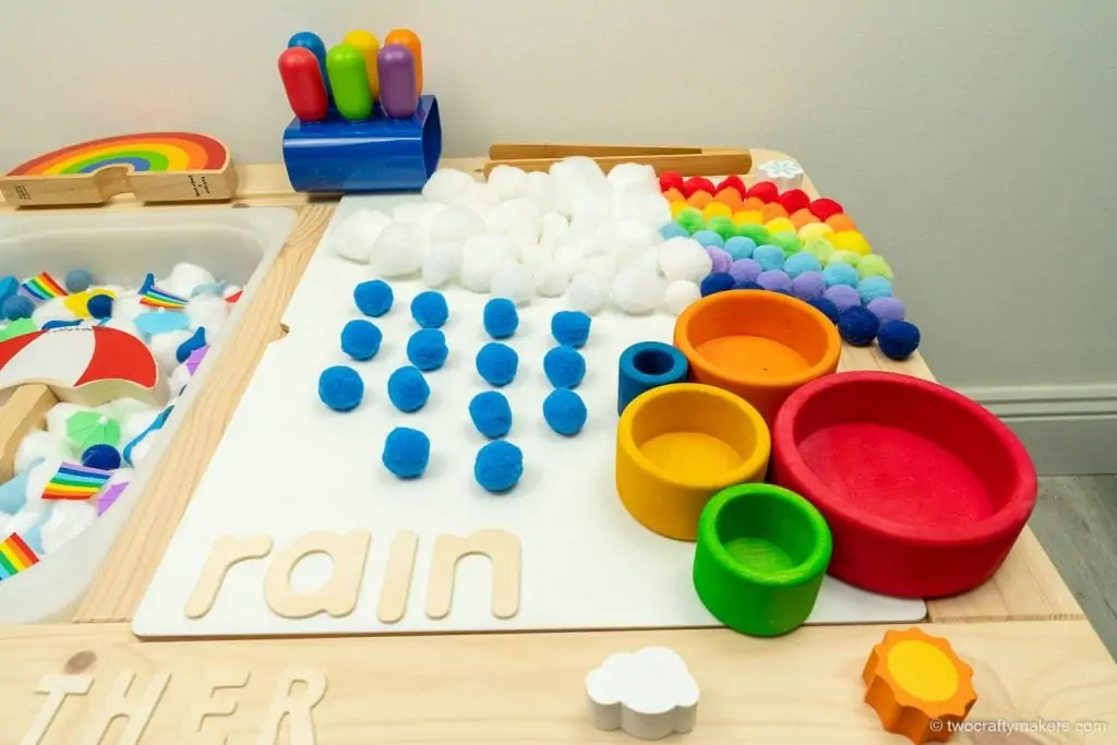 Rain Sensory Bin Ideas