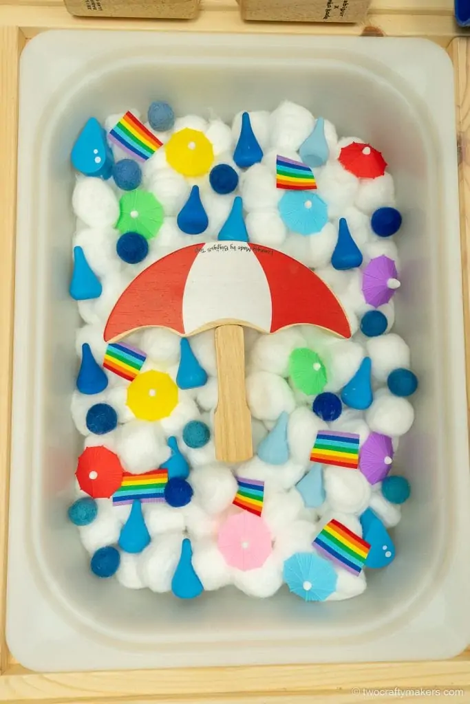 Rain Sensory Bin Ideas