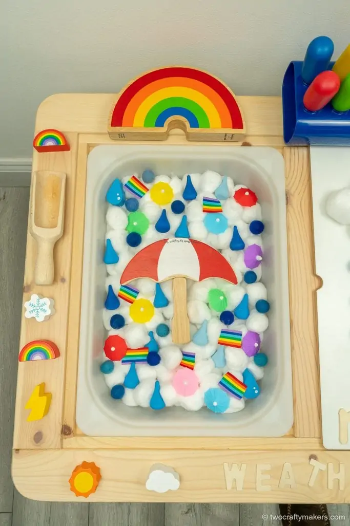 Weather Sensory Bin