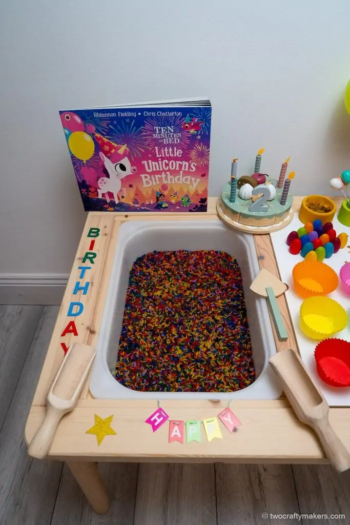 Birthday Sensory Bin Ideas