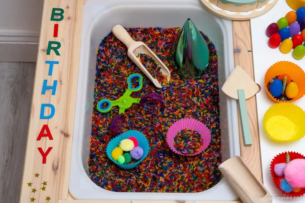 Birthday Sensory Bin Ideas