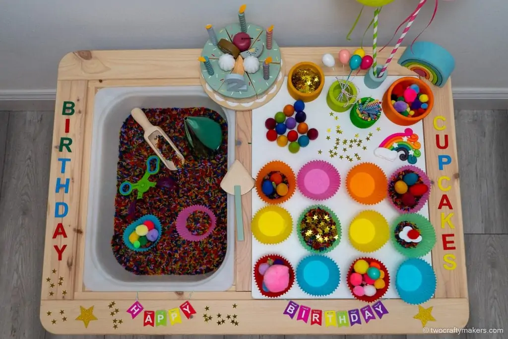 Birthday Sensory Bin Ideas