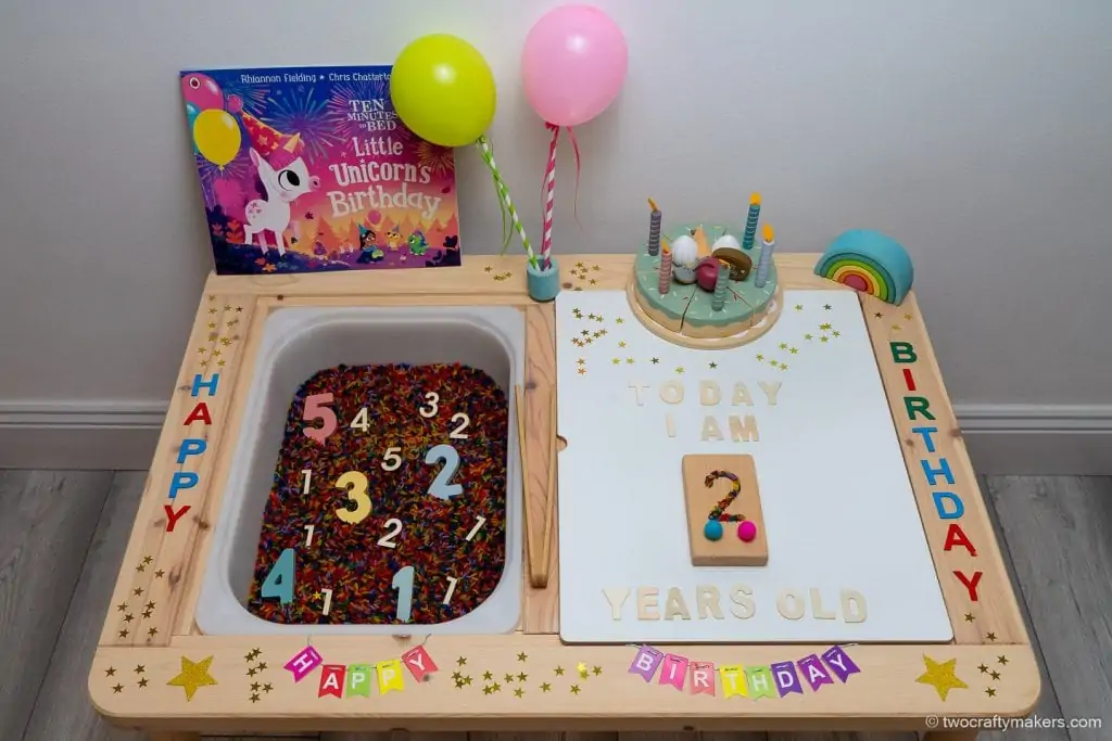 Birthday Sensory Bin Ideas