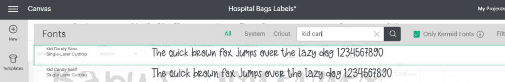 Critcut Hospital Baby Bag Labels